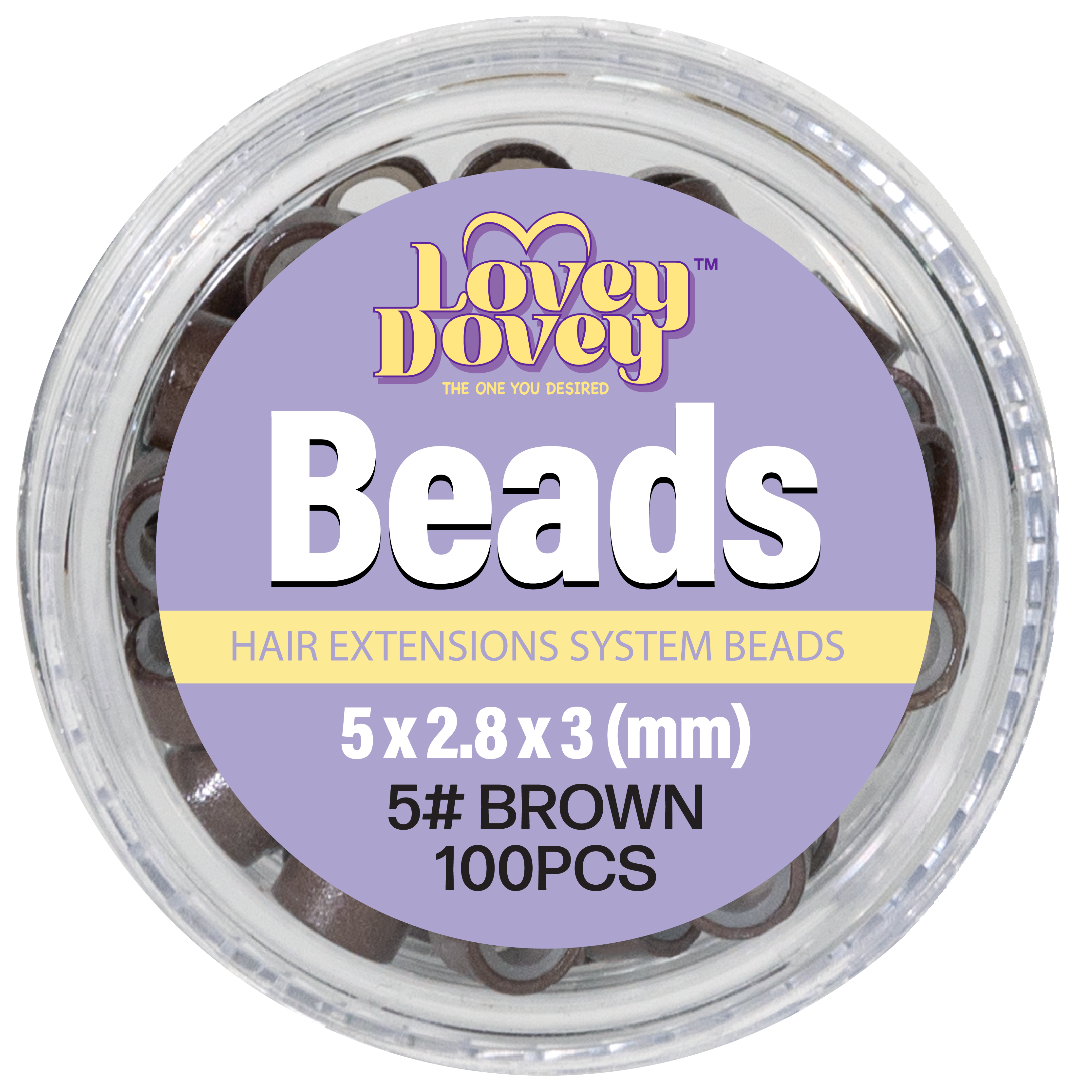 Lovey Dovey Beads - Brown (#5)