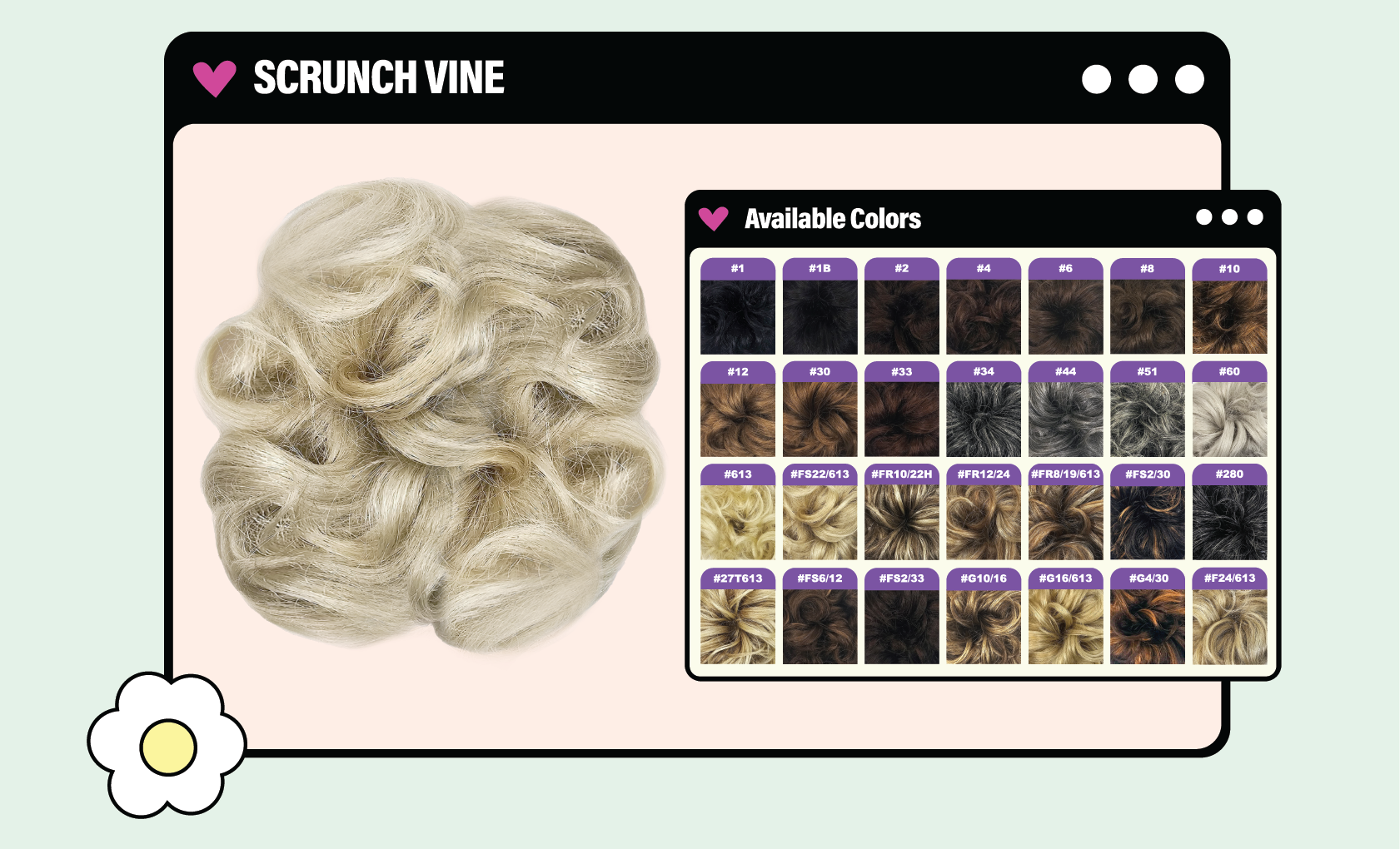 Scrunch Vine, Dark Gray