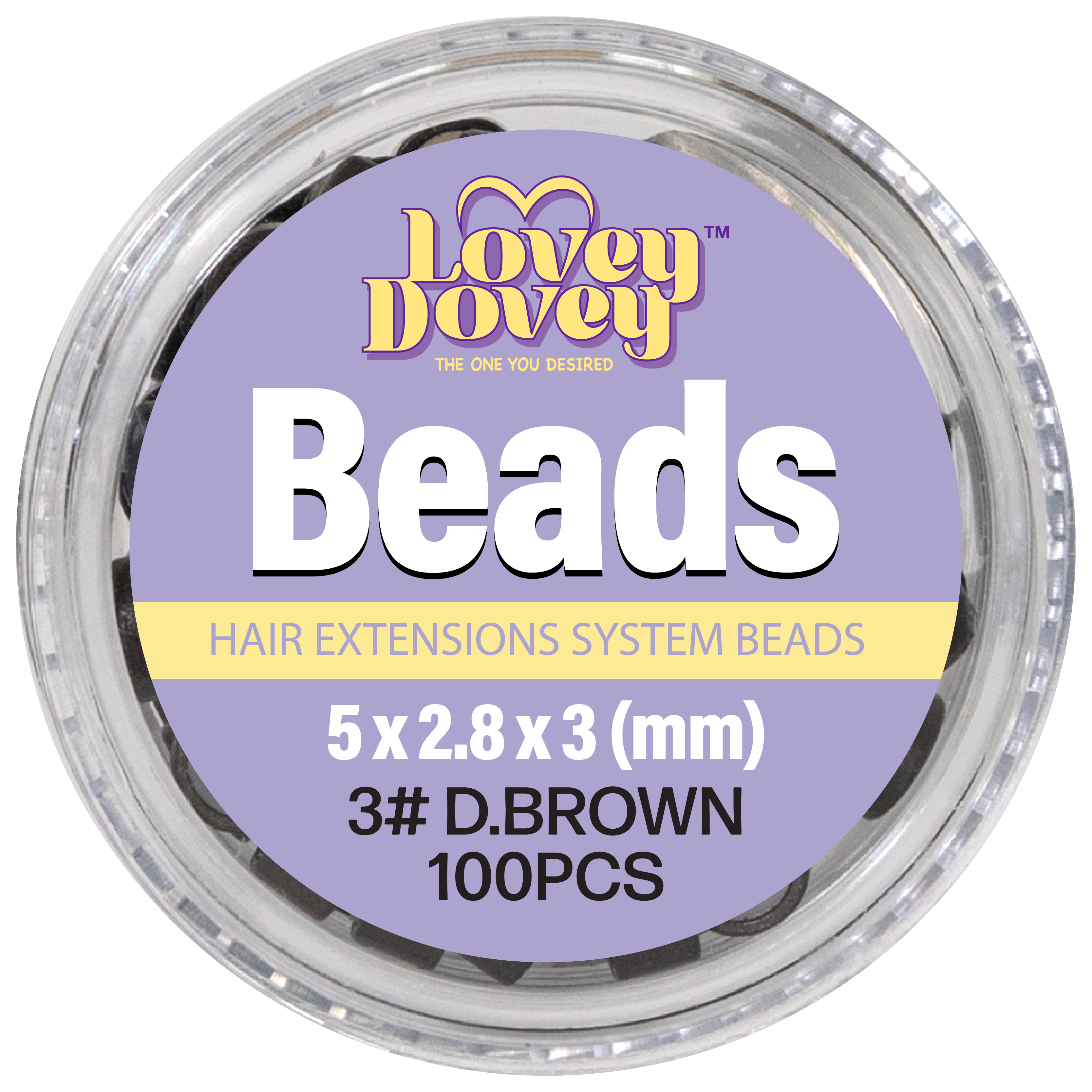 Lovey Dovey Beads - Dark Brown (#3)