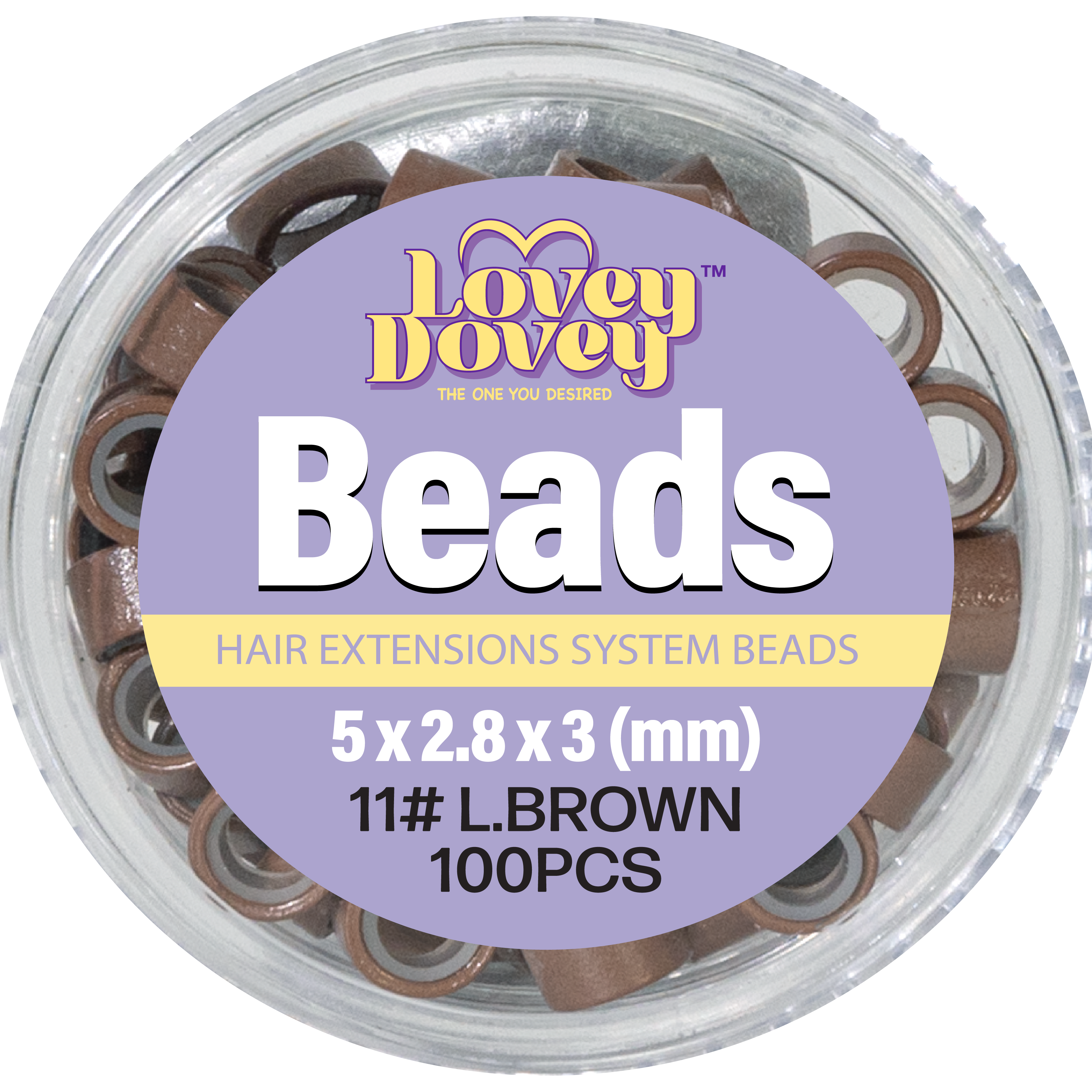 Lovey Dovey Beads - Light Brown (#11)