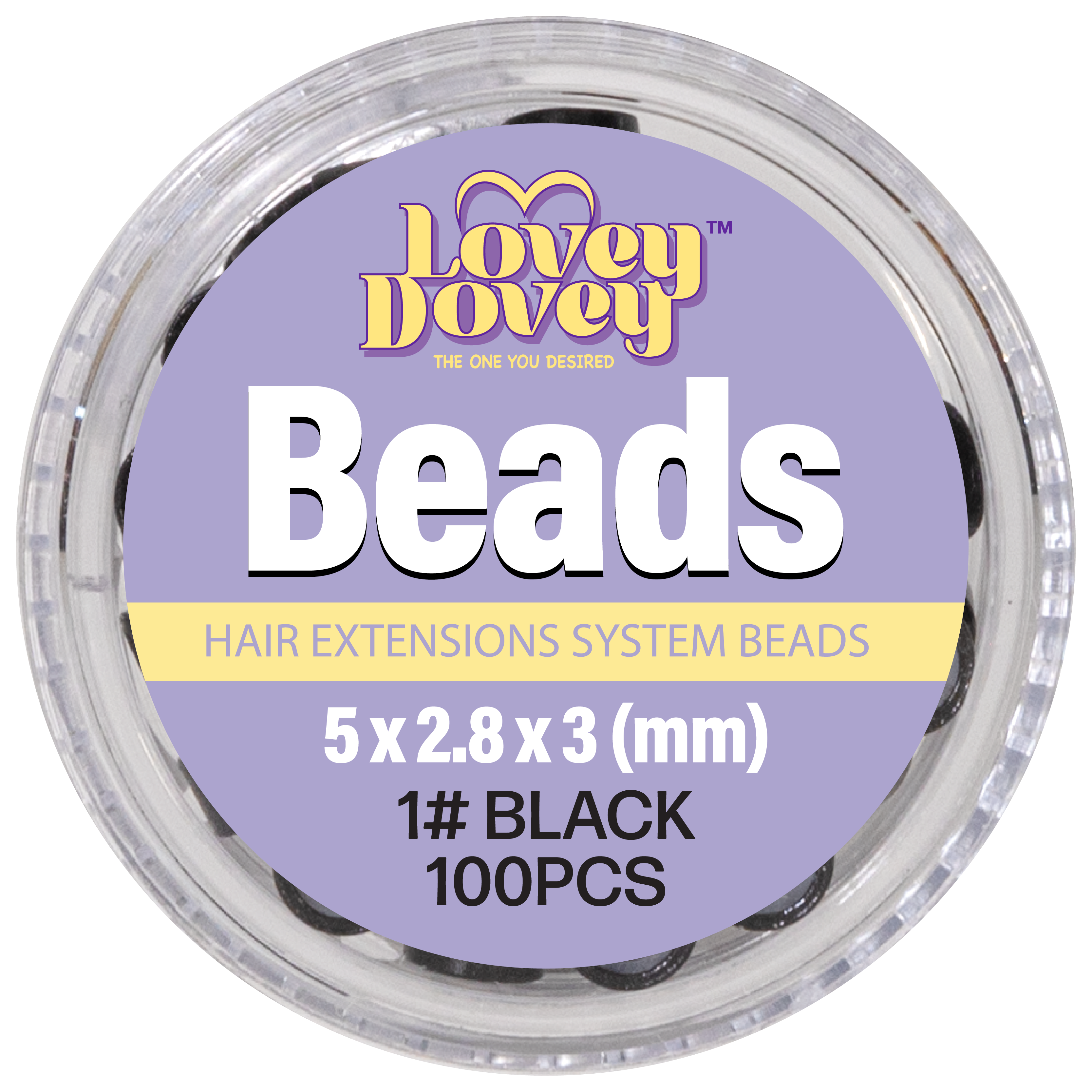 Lovey Dovey Beads - Black